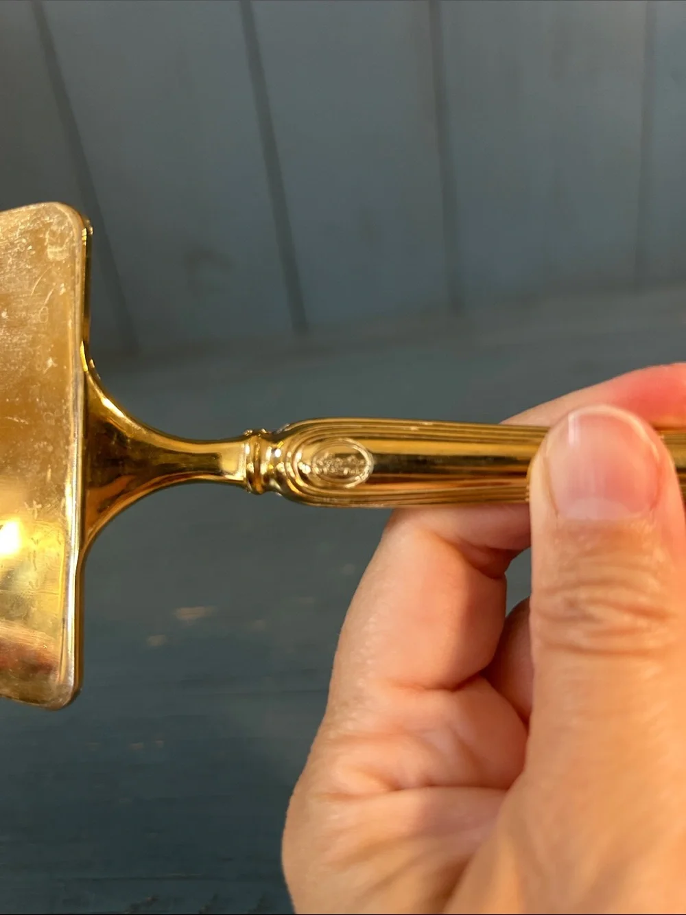 Vintage Clarendon Gold Plated Cake Server - Elegant & Classic